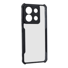 OEM Szilikon telefonvédő (ütésállóság. légpárnás sarok. akril hátlap. kameravédő) FEKETE tok és táska