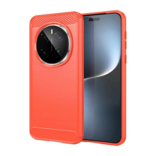 OEM Szilikon telefonvédő (ütésállóság. légpárnás sarok. szálcsiszolt. karbon minta) PIROS tok és táska