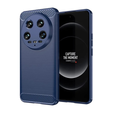 OEM Szilikon telefonvédő (ütésállóság. légpárnás sarok. szálcsiszolt. karbon minta) SÖTÉTKÉK tok és táska