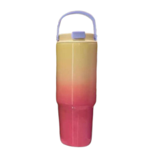 OEM Színátmenetes thumbler, utazópohár 820 ml - Sárga/pink termosz