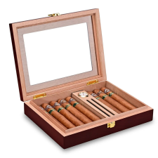 OEM Szivar tárolódoboz, humidor, 10-15 db, bordó bútor