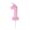 OEM Szülinapi '4' pink gyertya / 11 cm