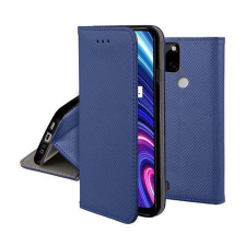 OEM Telefon tok, Realme C21Y / C25Y könyvtok, fliptok, mágneszáras, szilikon keretes, sötétkék tok és táska