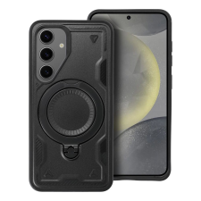 OEM Telefontok iPhone 16e - FROST ARMOR fekete szilikon tok, kitámasztó ujjgyűrűvel tok és táska