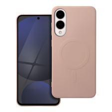 OEM Telefontok Samsung Galaxy S25 Edge  - MagSafe kompatibilis púder pink szilikon hátlap tok tok és táska
