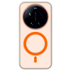 OEM Telefontok Xiaomi 17 Ultra - áttetsző/narancssárga, MagSafe kompatibilis matt hátlap tok