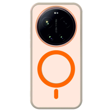 OEM Telefontok Xiaomi 17 Ultra - áttetsző/narancssárga, MagSafe kompatibilis matt hátlap tok tok és táska