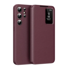 OEM Tok álló (aktív FLIP. oldalra nyíló. Smart View Cover) BORDÓ tok és táska