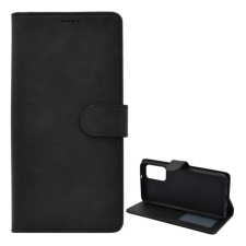 OEM Tok álló. bőr hatású (FLIP. oldalra nyíló. asztali tartó. prémium) FEKETE tok és táska