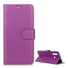 OEM Tok álló. bőr hatású (FLIP. oldalra nyíló. asztali tartó. prémium) LILA tok és táska