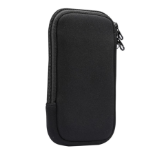 OEM Tok álló. textil (univerzális. ütésálló belső. cipzáras. 7.2" méret + nyakpánt) FEKETE tok és táska