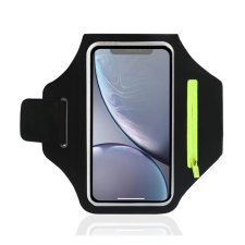 OEM Tok álló (univerzális. karpánt. SPORT. 6.5" méret + kártyazseb) FEKETE tok és táska