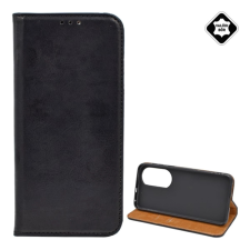 OEM Tok álló. valódi bőr (FLIP. oldalra nyíló. asztali tartó) FEKETE tok és táska