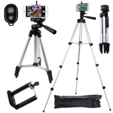 OEM Tripod állvány telefonhoz, fényképezőgéphez, 34-100 cm, bluetooth-os távirányítóval tripod