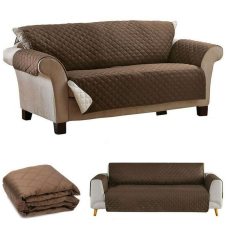 OEM Üléshuzat, kanapévédő kétoldalas párna, 240X65cm barna és fehér lakástextília