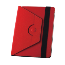 OEM Univerzális 10 colos tablet könyvtok, mappa tok, 360 fokban elfordítható, piros tablet tok
