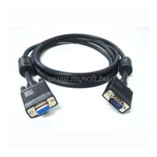 OEM VGA M/F video jelkábel hosszabbító 3m fekete (XVQKABMF3) kábel és adapter
