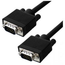OEM VGA M/M video jelkábel 2m árnyékolt réz fekete audió/videó kellék, kábel és adapter