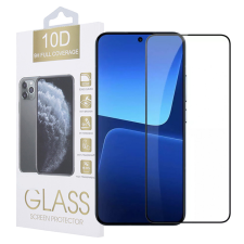 OEM Xiaomi 13 5G üvegfólia, tempered glass, előlapi, 10D, edzett, hajlított, fekete kerettel mobiltelefon kellék