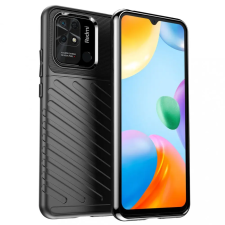 OEM Xiaomi Redmi 10C szilikon tok, hátlap tok, ütésálló, fekete, Forcell Thunder tok és táska