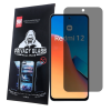OEM Xiaomi Redmi 12 4G / 5G / Redmi 13 4G / 5G / Poco M6 4G üvegfólia, tempered glass, előlapi, edzett, hajlított, fekete kerettel, betekintés védelemmel, Privacy