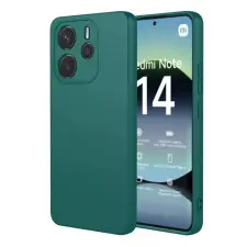 OEM Xiaomi Redmi Note 14 5G erősített kameravédős szilikon tok zöld tok és táska