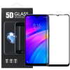OEM Xiaomi Redmi Note 8T üvegfólia, tempered glass, előlapi, 5D, edzett, hajlított, fekete kerettel