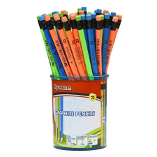 OfficeFox Grafitceruza OPTIMA HB háromszögletű radíros 72 db/display ceruza