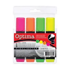 OfficeFox Szövegkiemelő OPTIMA 4db-os készlet filctoll, marker