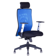 OfficePro Calypso XL ergonomikus irodai szék Szín: kék, Fejtámla: fejtámlával együtt forgószék