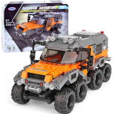  Offroad kaland építőkockák - 529 darabos készlet autópálya és játékautó