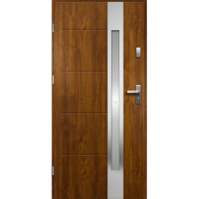 OK DOORS ARIADNA HOMOKFÚVOTT ACÉL BEJÁRATI KÜLTÉRI AJTÓ, BALOS ARANYTÖLGY SZÍNBEN nyílászáró
