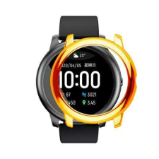  Okosóra műanyag védő tok / keret - GALVANIZÁLT ARANY - Xiaomi Haylou Solar LS05 okosóra kellék