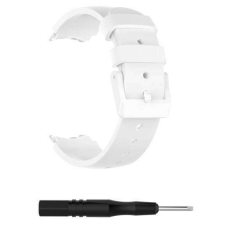 Okosóra szíj - szilikon - FEHÉR - 125mm+96mm hosszú - Mobvoi TicWatch S okosóra kellék
