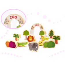 Oktatási fa város puzzle építőkockák 120 db fajáték