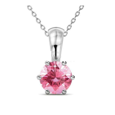 Október- Birth Stone Swarovski kristályos nyaklánc - Pink Tourmaline - rózsaszín nyaklánc