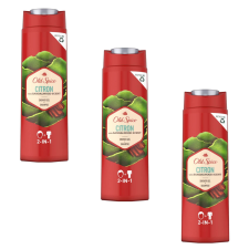 Old Spice Citron férfi Tusfürdő És Sampon 3x400ml tusfürdők