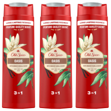 Old Spice Oasis 3in1 férfi Sampon és Tusfürdő 3x400ml tusfürdők