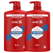 Old Spice Whitewater 3in1 férfi Sampon és Tusfürdő 2x1000ml tusfürdők