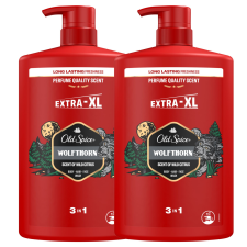 Old Spice Wolfthorn 3in1 férfi Sampon és Tusfürdő 2x1000ml tusfürdők