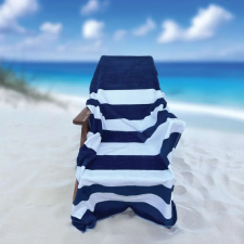 OLIMA OLV4030 CLASSIC MARINE basic pamut fürdőlepedő , Marine Blue/White-90X180 lakástextília
