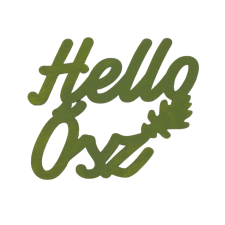 Oliva "Hello Ősz" felirat színes 11x11cm dekorációs kellék