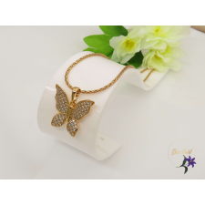  Olivia gold filled medals antiallergén nyaklánc pillangó medállal 18K nyaklánc