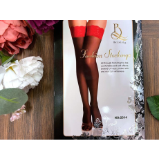 Ollike áttetsző combfix fekete/piros