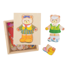 Öltöztetős puzzle mackónő puzzle, kirakós