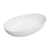 Omnires Shell M+ mosdótál 60x35 cm ovális fehér SHELLUNBM