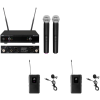 Omnitronic Set UHF-E2 Wireless Mic System + 2x BP + 2x Lavalier Microphone 531.9/534.1MHz