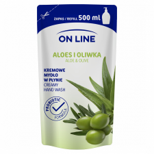 On Line folyékony krémszappan utántöltő aloe vera és olíva 500 ml tisztító- és takarítószer, higiénia