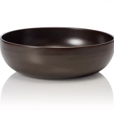  ONE METALLIC BROWN 26 cm-es 2 literes kőporcelán mély tál tányér és evőeszköz
