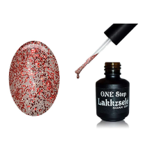 ONE step géllakk 5ml #258 Rozsdavörös fedőcsillámpor lakk zselé
